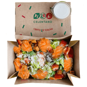 Салат Цезар з лососем